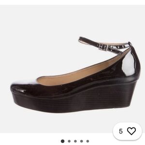 Kate Spade Black Patent Leather Platform Wedge